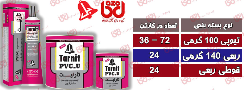 بسته بندی چسب پی وی سی PVC فشار قوی تارنیت